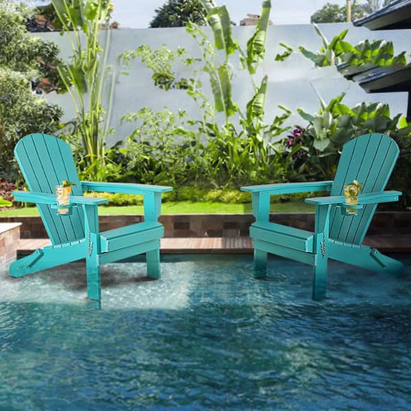 MIRAFIT Classic Composite Outdoor Adirondack Chair, All-Weather Resistant Deck Lounge Chair with Ergonomic Design (set of 2)