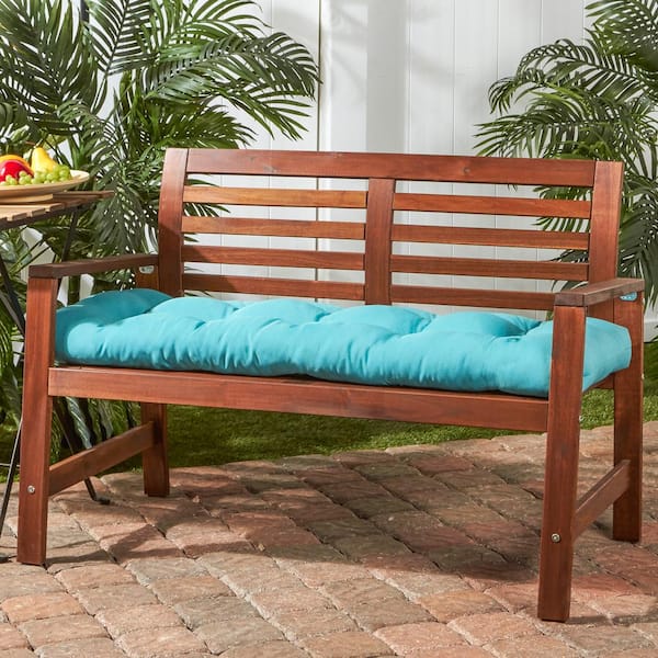 Teal outdoor bench cushion sale