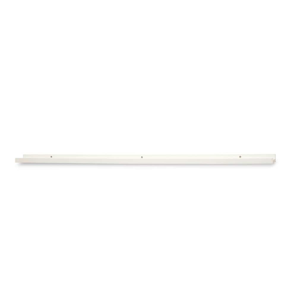 White Composite Modern Wall-Mounted Picture Ledge Shelf
