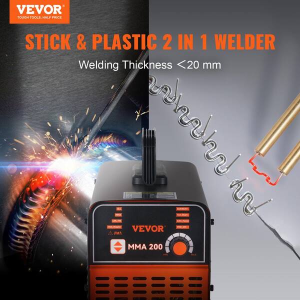 VEVOR 200 Amp 110V/220V Stick Welder Stick and Plastic ARC Welding