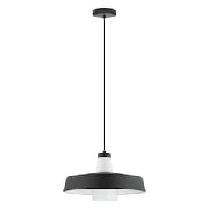Tabanera 14.37 in. W x 72 in. H 1-Light Black Pendant with Metal Shade