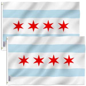 3x5 City of Chicago Flag 3'x5' House Banner grommets super polyester 