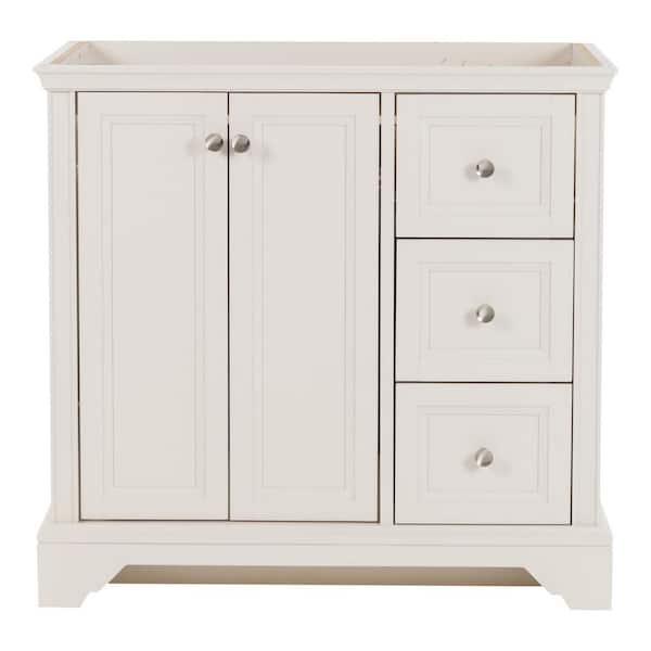 Home Decorators Collection Stratfield 36 in. W x 22 in. D x 34 in. H Bath Vanity Cabinet without Top in Cream