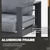 SUNVIVI Grey 5-Piece Aluminum Patio Set with Cushions