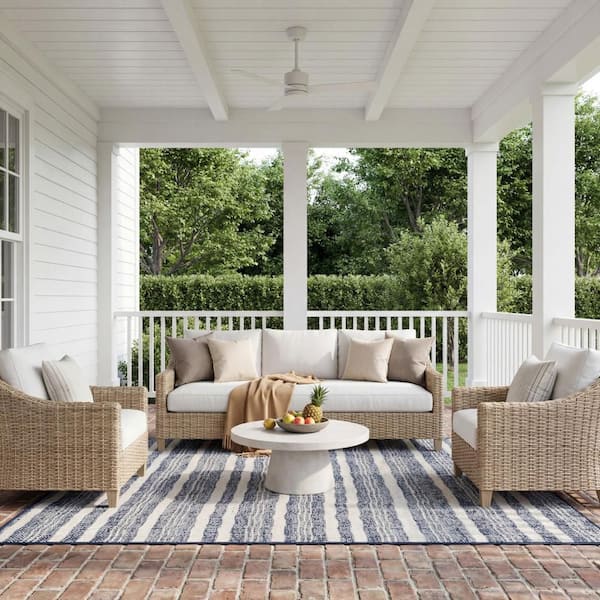 Venira Bohemian Navy 5 ft. x 8 ft. Outdoor Area Rug