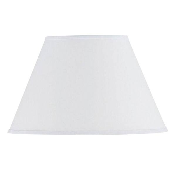 CAL Lighting 11.5 in. White Hardback Fabric Lamp Shade