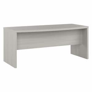 Echo 71.97 in. Bow Front Rectangular Gray Sand Desk