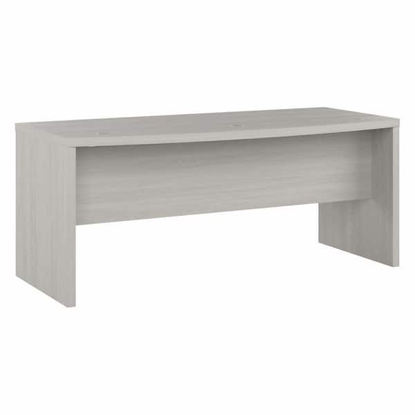 Bush Furniture Echo 71.97 in. Bow Front Rectangular Gray Sand Desk