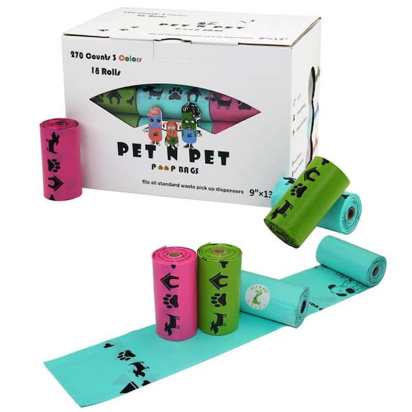 Pet N Pet Lavander Rainbow Premium Pet Poop Bags (270-Count, 18-Roll)