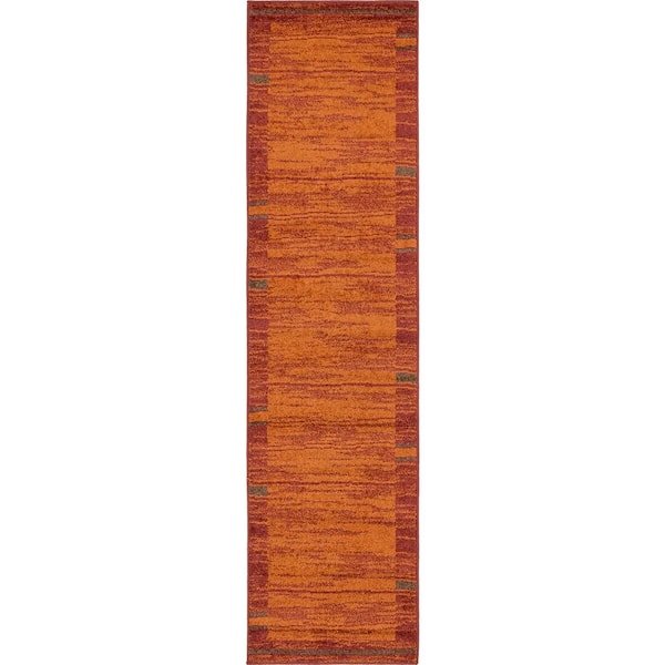 Unique Loom Autumn Foilage Terracotta 2' 6 x 10' 0 Runner Rug
