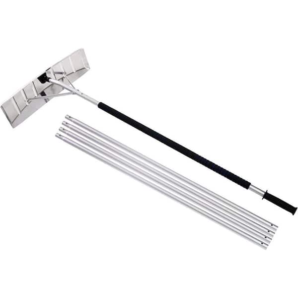 Unbranded 238 in. Silver Retractable Aluminum Snow Rake, Light Roof WITH 25 in. Blades, Snow Removal Tools