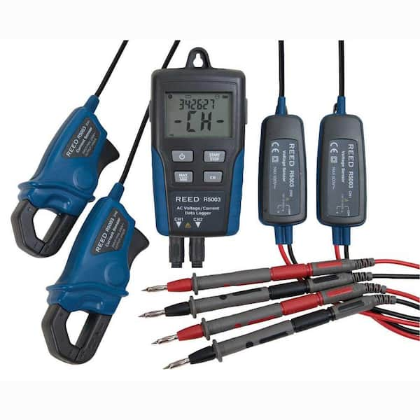 REED Instruments Dual Input True RMS AC Voltage/Current Datalogger ...