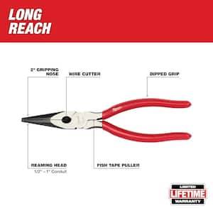8 in. Dipped Grip Long Needle Nose Pliers