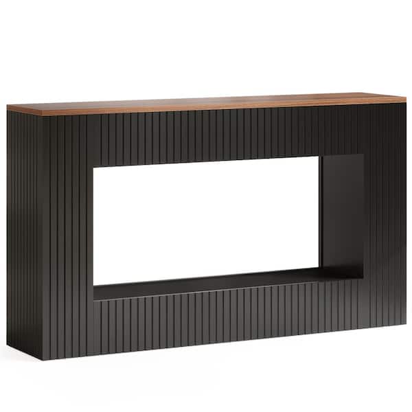 TRIBESIGNS WAY TO ORIGIN Benjamin 55-Inch. Brown Rectangle Wood Console Table Storage Behind Sofa Entryway Couch Accent Wall Table Home Office