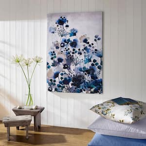 28 in. x 39 in. "Moody Blue Watercolor" by Graham and Brown Printed Canvas Wall Art