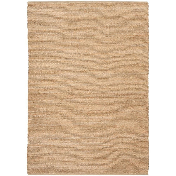 Nourison Natural Jute Bleached 6 ft. x 9 ft. Solid Contemporary Area Rug