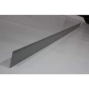 Dec-Clad 3 in. x 1/2 in. x 1/2 in. x 8 ft. PVC Galvanized Kickout Solid Grey