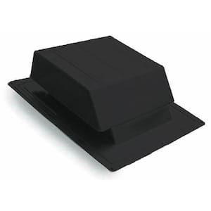 65 sq. in. NFA Black Resin High Impact Slant Back Roof Louver Static Vent (Carton of 6)
