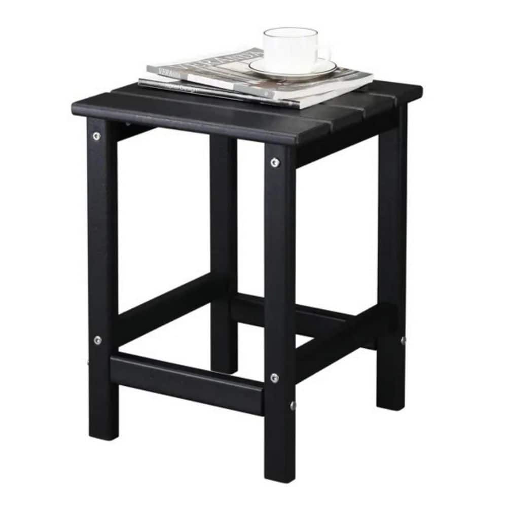 14 in. x 14 in. x 18.5 in. Single Layer Square HDPE Side Table Black price history on PriceWatchPro