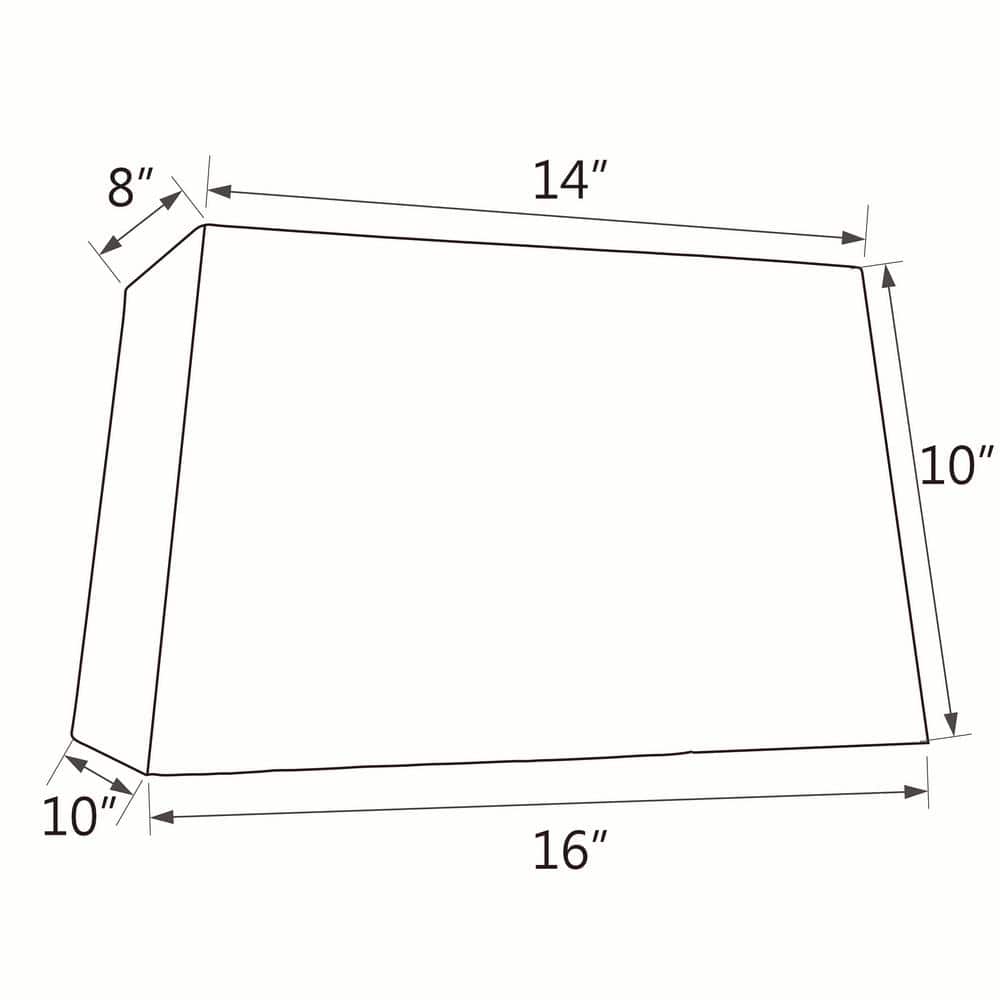 White Cotton Rectangular 16'' Lamp Shade