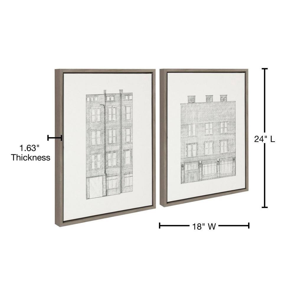 Viola Kreczmer Urban Brick Building Canvas Print Set