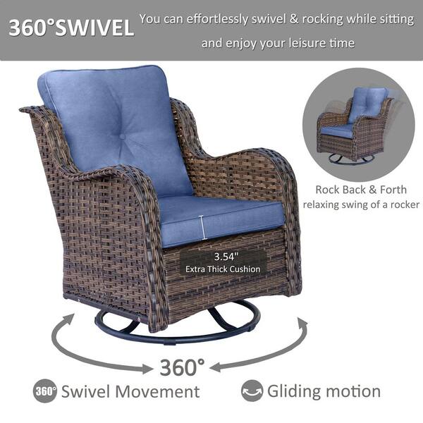 Xingzjojor Brown 8-Piece Wicker Outdoor Patio Conversation Seating