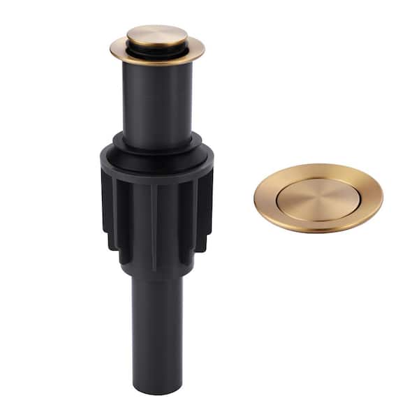 ALEASHA 2.2 in. Bathroom and Vessel Sink Pop-Up Drain Stopper Without Overflow in Gold