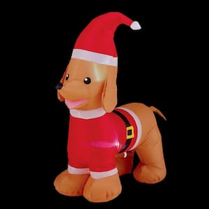 4 ft. W x 3.3 ft. H Dachshund Inflatable Airblown