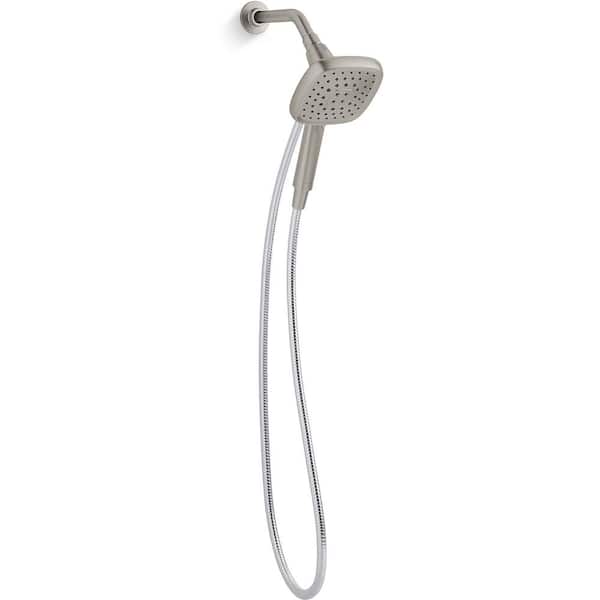 KOHLER Fordra 3-Spray Patterns with 1.75 GPM 5.375 in. Wall Mount Handheld Shower Head in Vibrant Brushed Nickel