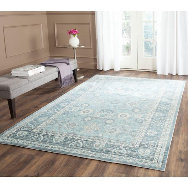 Valencia Alpine/Multi 5 ft. x 8 ft. Border Area Rug