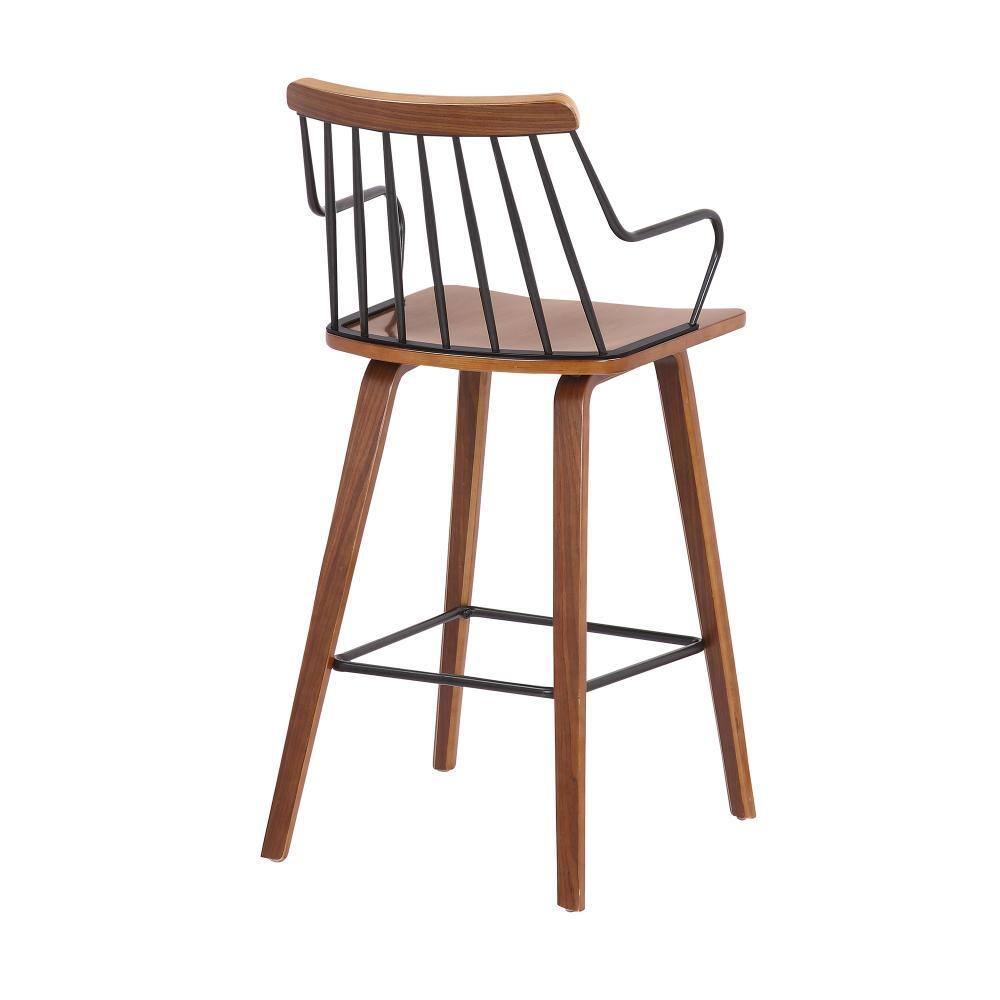 Casual Dual-Tone Spindle Back Counter Height Barstool
