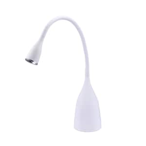 11 in. White Gooseneck LED Desk Lamp with Adjustable Color Temperature