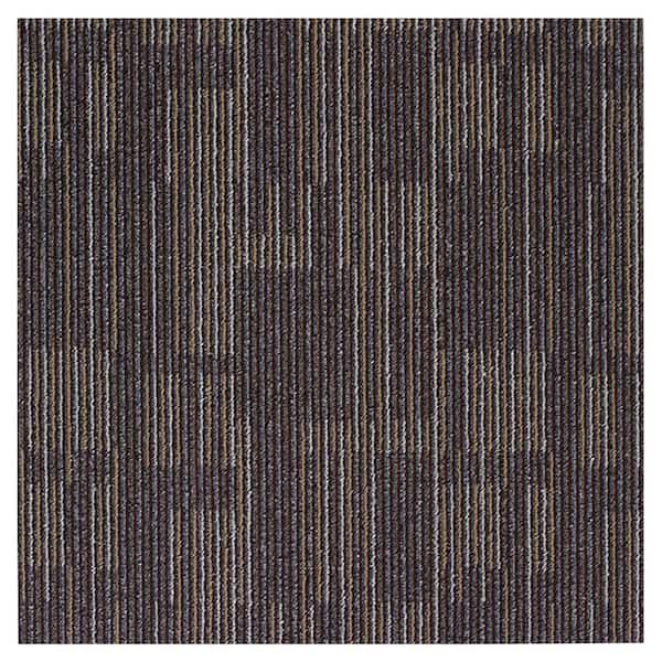 Alps Brown Commercial/Residential 24 in. x 24 in. Reusable Self-Adhesive Carpet Tile Square (72 sq. ft.)