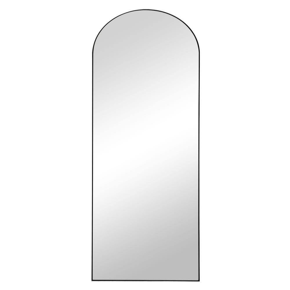 NEUTYPE 20 in. x 59 in. Classic Arch Top Wooden Framed Black Free