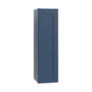 Washington Vessel Blue Plywood Shaker Assembled Wall Kitchen Cabinet Soft Close Left 9 in W x 12 in D x 42 in H