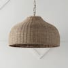 JONATHAN Y Eliza 20 in. Coastal Rattan LED Pendant Light