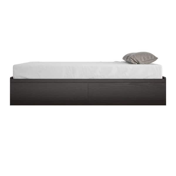 Unbranded Lupton Brown Wood Frame Twin Platform Bed with Drawers