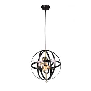Vaydin 18 in. 1-Light Indoor Bronze Pendant Lamp with Light Kit