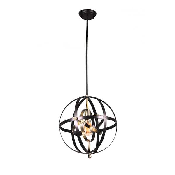 Warehouse of Tiffany Vaydin 18 in. 1-Light Indoor Bronze Pendant Lamp with Light Kit