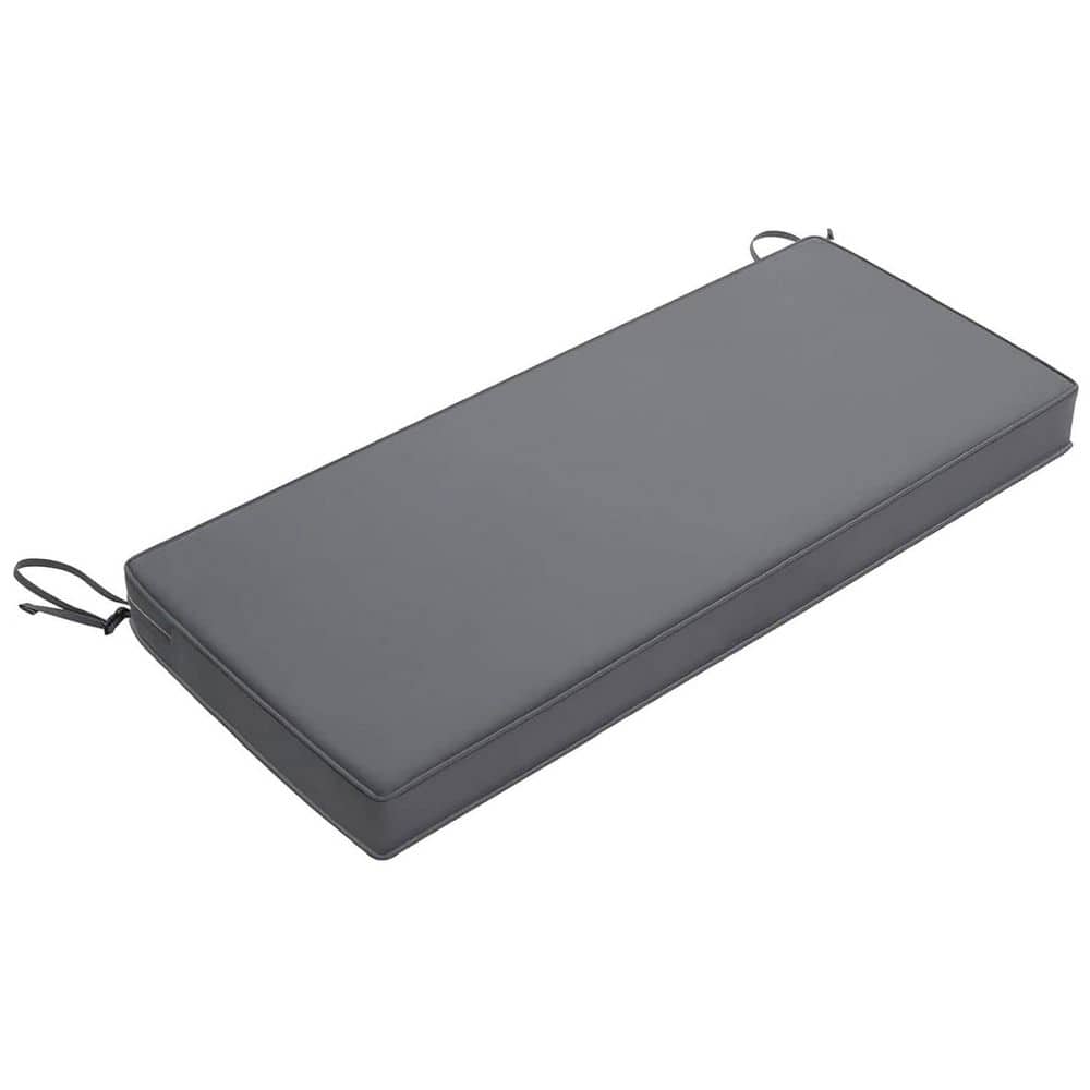 59 in. x 18 in. Rectangle Outdoor Bench Cushion Dark Gray
