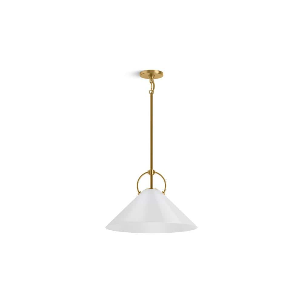 KOHLER Kernen By Studio McGee 1 Light Brushed Moderne Brass Pendant   Brushed Moderne Brass Kohler Pendant Lights 32261 Pe01 2gl 64 1000 