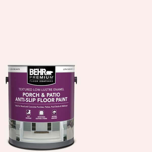 BEHR PREMIUM 1 gal. #W-B-100 Billowy Clouds Textured Low-Lustre Enamel Interior/Exterior Porch and Patio Anti-Slip Floor Paint
