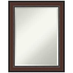 Medium Rectangle Walnut Cherry Beveled Glass Classic Mirror (28.5 in. H x 22.5 in. W)