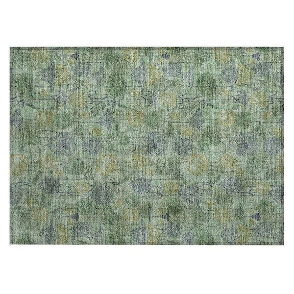 Chantille Machine Washable Indoor/Outdoor Abstract ACN2128 Aloe 1 ft. 8 in. x 2 ft. 6 in. Accent Rug