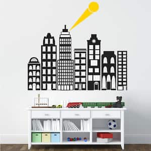 Black City of Heroes Wall Decal