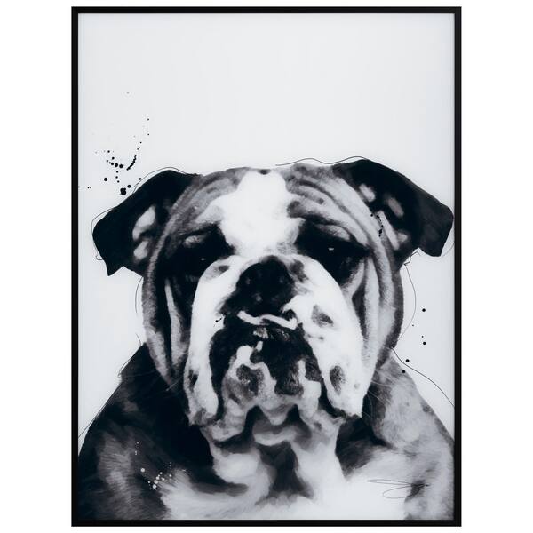 Empire Art Direct Pitbull Black and White Pet Paintings on