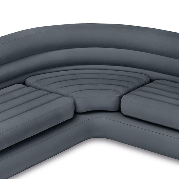 Intex Inflatable Outdoor Camping Sofa, 75 x 37 x 34, Grey