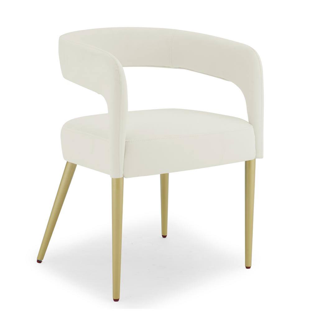Beige Flannel Arm Chair Barrel Upholstered Single Lounge Chair with Open Ba