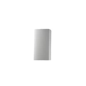 Ambiance 1-Light Small ADA Rectangle Bisque Ceramic Wall Sconce