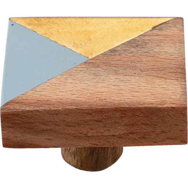 Mascot Hardware Ventura 1-1/2 in. Grey and Wood Cabinet Knob